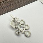 Vintage Hollycraft Berries Berry Branch White Enamel Black Rhinestone Brooch Pin Photo 10