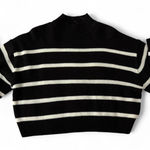 H&M Dividend size small. Black and white striped long sleeve sweater. Photo 0