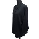 Valerie Stevens Vintage  Cardigan Sz Large Black 100% Merino Wool Granny Sweater Photo 3