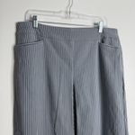 Chico's So Slimming Brigitte Wide Leg Striped Blue White 14 Chico 2.5 Casual NEW Photo 4