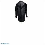 Liz Baker Black Tooled Leather/Suede Long Coat Photo 3