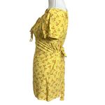 With Jean Loretta Cherry Puff Sleeve Mini Dress Women’s Size XS Yellow Cottageco Photo 5