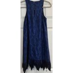 Lilly Pulitzer  Silk Cocktail Dress Sz XS Navy Metallic Fringe 20s Flapper Formal Photo 1