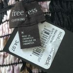 Free Press Black Floral Cropped Blouse Square Neck NWT Medium Photo 9