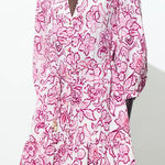 ZARA  White Pink Floral Dress Women’s Large Photo 0