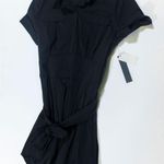 Cynthia Steffe NEW Maya Solid Black Collared Button Down Fit Flare Shirtdress 2 Photo 0