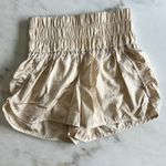 Free People Movement The Way Home Beige Running Athletic Shorts Tan Size M Photo 0