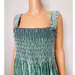 Free People  NWT Camille Velvet Midi Dress size Medium Smocked Sapphire Photo 3