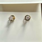 Tory Burch New Authentic  Roxanne Blue Crystal Heart and Gold Drop Earring Photo 5