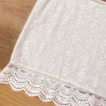 White Knit Floral Tank Size XS Photo 3