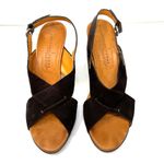 LATITUDE FEMME, brown suede sandals, made in Italy, size large 39 Photo 3