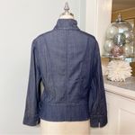 White House | Black Market  Zip Front Denim Jacket Blue 14 Photo 6