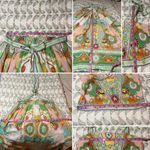 Rose + Olive Colorful Boho Paisley Geometric Maxi Skirt Set Pockets Green S NWOT Photo 9