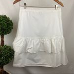 J.Crew White Peplum Tiered Ruffle Above Knee Skirt 6 Photo 1