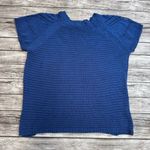Fever Women's Open Crochet Short Sleeve Sweater Blouse Royal Blue S SM Small Rib Photo 11