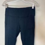 Yogalicious  Blue Cropped Legging Sz Small Perforated design Photo 4