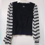 Anthropologie  Maeve Contrast-Sleeve Sweater Size XS. B21 Photo 6
