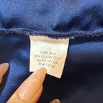 Amanda Uprichard M 100% Liquid Silk Shift Dress Blue Career Office Made In USA Photo 11