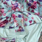 Love Shack Fancy  Fantasia One Piece Turquoise Skies Floral Ruffle Swimsuit Size L Photo 7