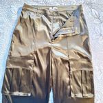 Revolve NWT REMI x  Sydney Cargo Pant Dark Green Satin Utility Trousers Sz M🧡 Photo 7