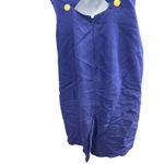 Geary Roark Kamisato Linen Dress Open Back Gold Button Detail Size 14* Blue Photo 5