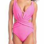 Bar III Draped Monokini Swimsuit Size Medium Candy KISS Photo 0