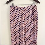 Diane Von Furstenberg  DVF Brooklyn Matte Jersey Pants Pink/Navy Geometric Small Photo 1