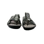 Alegria Pisa Chrome Patent Leather Sandals Silver Gray Size 38 Photo 3