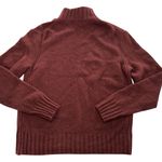 Point Sur Sweater Womens Large Burgundy Mock Neck Merino Alpaca Blend Ribbed Red Photo 1