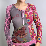 Desigual Y2K Euro Graphic Print Top Photo 0