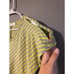 Cato  Yellow & Gray Chevron Design Cold Shoulder Cap Sleeves Top Size Small Photo 4