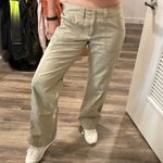 Old Navy Y2k baggy loose relaxed utility cargo pants khaki beige tan 6 medium Photo 4