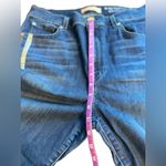 ZARA 7 for all mankind Women's Skinny Jeans‎ Blue Yellow Stripe Size 8 High Waist Photo 2