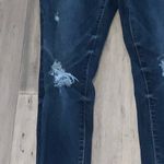 Sneak Peek Mid Rise Ripped Frayed Blue Super Stretchy Jeggings Size Jr. 1 Photo 4