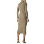 Mango Sweater Midi Zip Knitted Dress Khaki NWT Size 8 / Large Photo 1