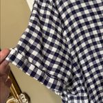 C&C California  Navy and White Checkered Linen Shirt Photo 4