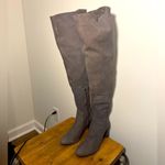 Free People  Women's Porter Over-the-Knee Gray Luxe Leather Boots Photo 3
