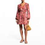 ALC Frank A.L.C. Elise Long Sleeve 100% Silk Floral‎ Mini Dress Photo 1