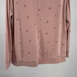 Jane and Delancey  Pink velvet heart Sweatshirt lightweight M casual pastel Photo 2