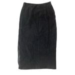 Savannah Black Suede Leather Skirt Size 8 Photo 4