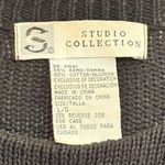 Christmas Holly Berry Beaded Holiday Sweater Size Lg Embroidered Knit Black Photo 4