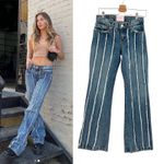 Revice Denim Revice A-List Jeans Low Rise Wide Leg Flare Highlight Wash‎ Blue Size 25 Photo 1