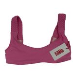 Solid & Striped  $84 Elle solid pop bubblegum braided bikini top XS Photo 1