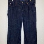 7 For All Mankind 7FAMK Crop Dojo Capri Denim Jeans Cotton Dark Blue EUC Sz 29 Photo 0