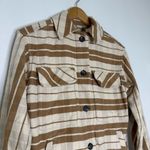 Everlane  Women’s Oversized Shirt Jacket – Tan/Cream Stripe – XS Photo 5