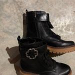 Sam & Libby  Samantha Combat Boots 8 New Faux Leather Zip Lace Up Embellished Photo 1