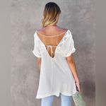 Davi & Dani Vici  love always lace top in cream Photo 2