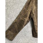 Chico's Metallic Bronze Snake Leaf Print Button Jacket Top Size 3 (L/XL) Photo 7