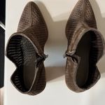 1. State  Dark Brown Perforated Ankle Booties Photo 9