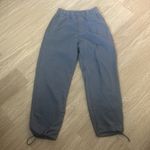 ZARA  Jogger Pants Women's Small Blue Tapered Wide Leg Drawstring Athletic Sweats Photo 0